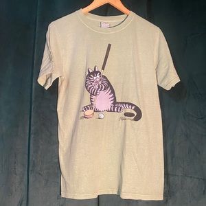 NWT Crazy Shirts Kliban Cat Money-Dyed Golf Cat